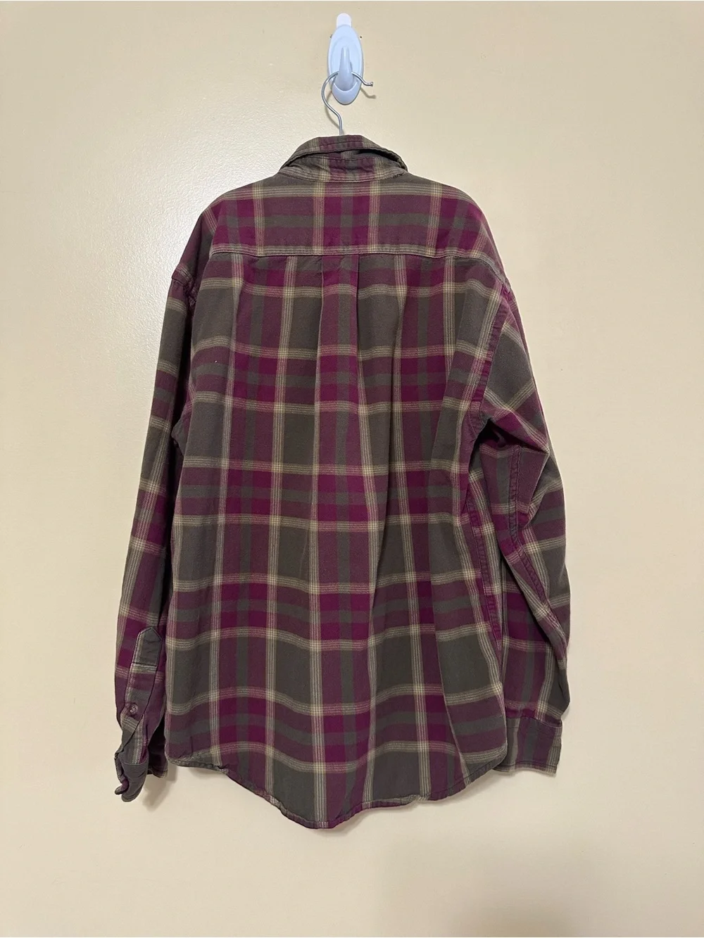 Ralph Lauren Plaid Flannel Button Down Shirt Boys’ M Olive/Burgundy